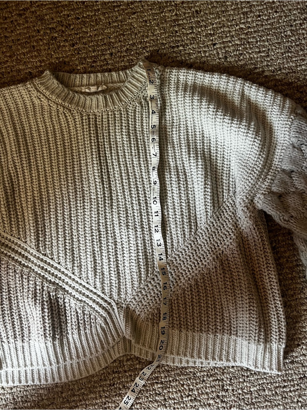 Splendid Cream Chunky Crewneck Sweater